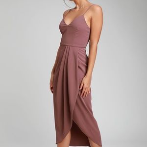Reinette Mauve Purple Midi Dress - M